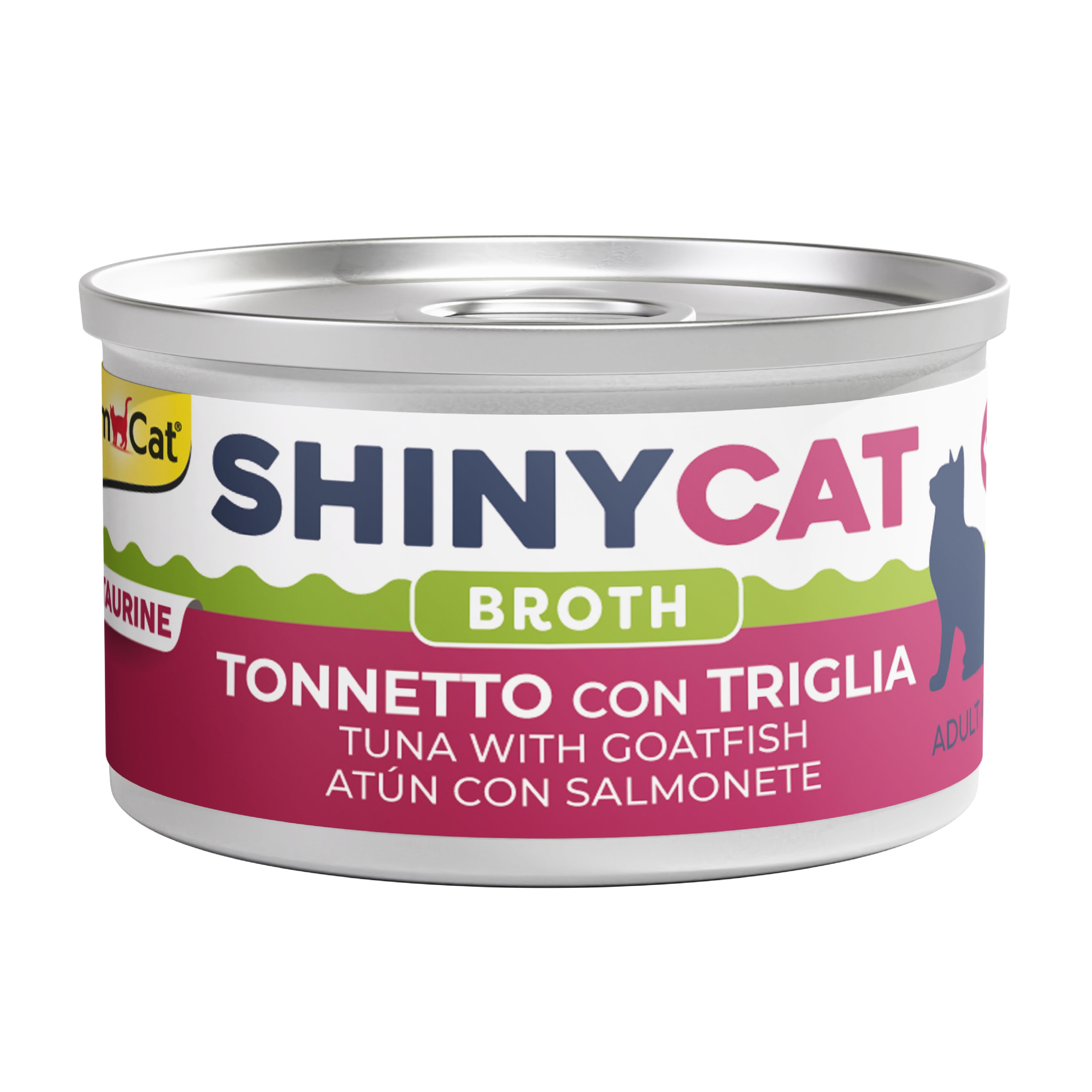 Gimcat Shinycat Broth (Sos içinde) Barbun Balıklı Ton Balıklı Kedi Konservesi 70gr