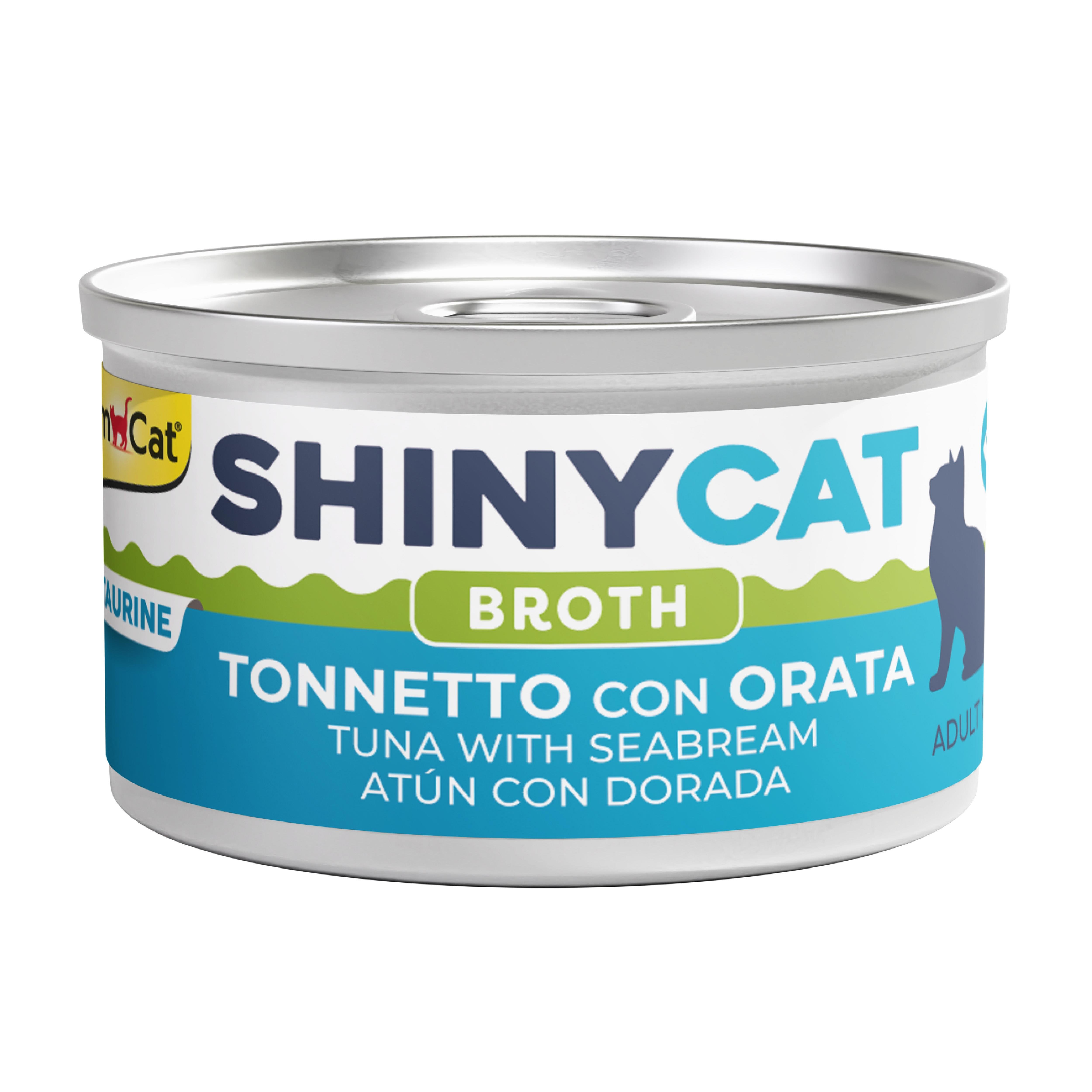 Gimcat Shinycat Broth (Sos içinde) Çipuralı Ton Balıklı Kedi Konservesi 70gr