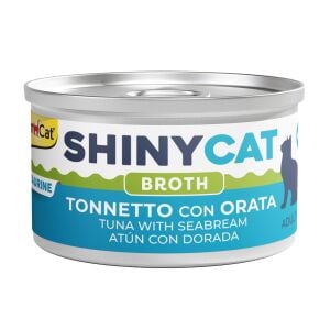 Gimcat Shinycat Broth (Sos içinde) Çipuralı Ton Balıklı Kedi Konservesi 70gr