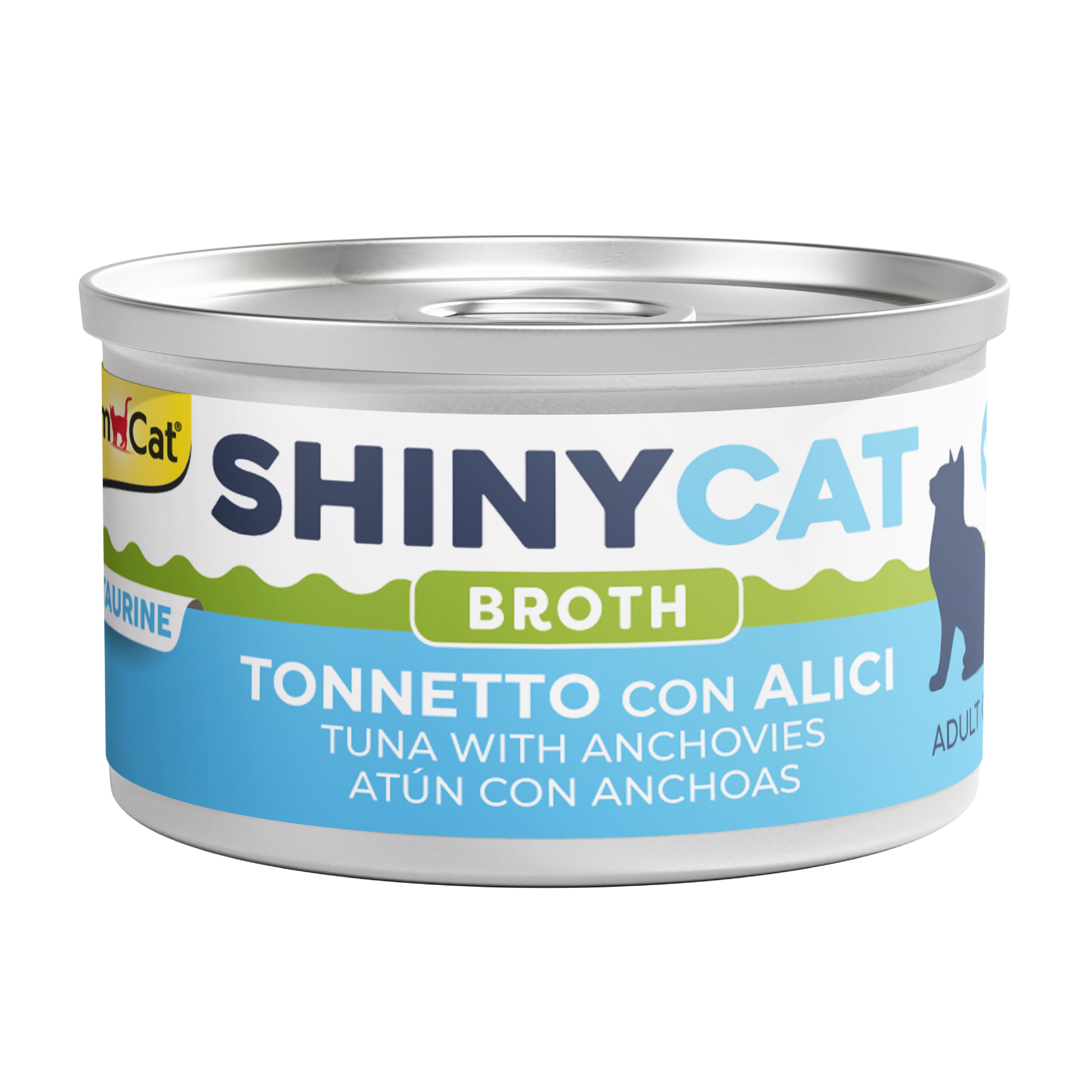 Gimcat Shinycat Broth (Sos içinde) Ançüezli Ton Balıklı Kedi Konservesi 70gr