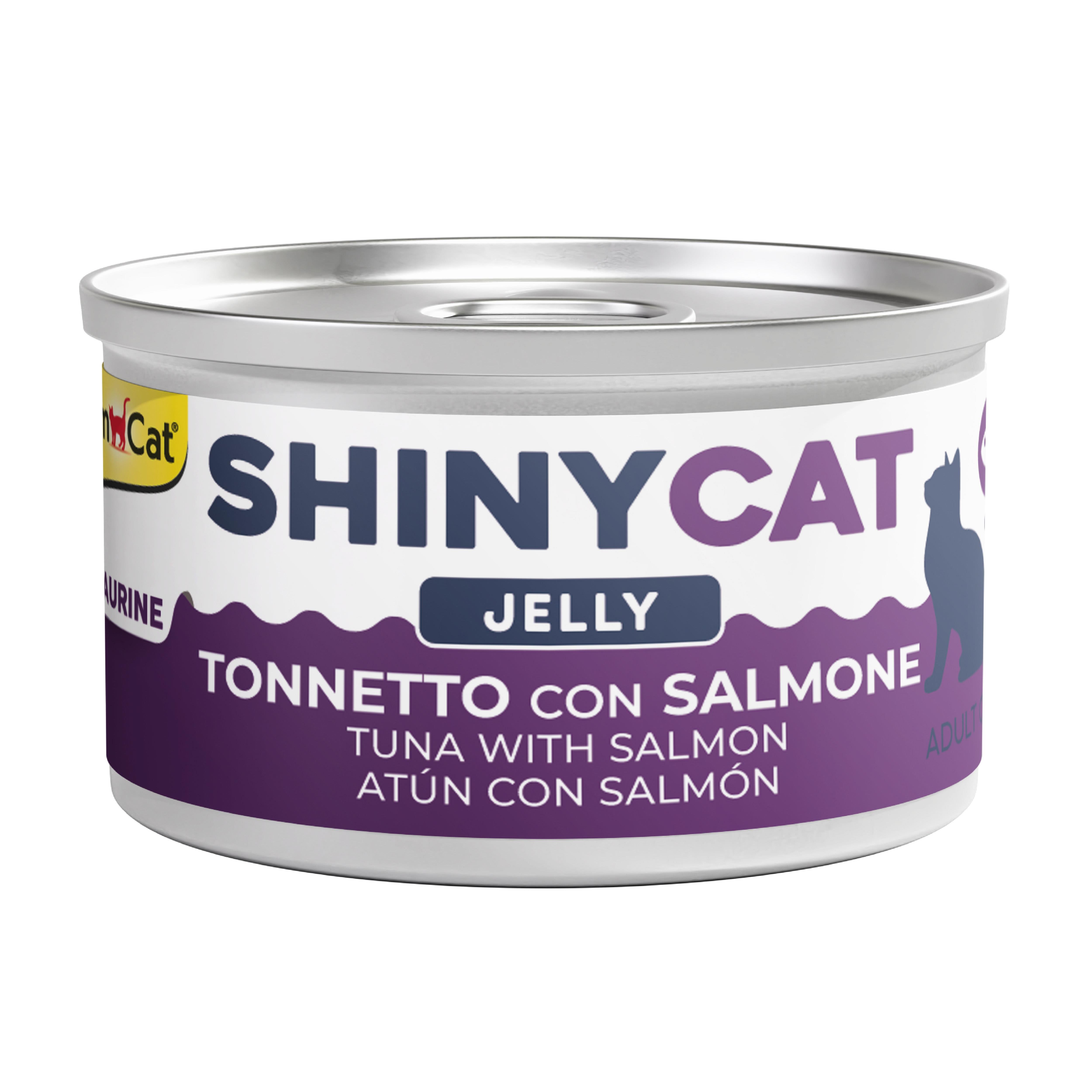 Gimcat Shinycat Jelly (Jöle içinde) Somon Balıklı Ton Balıklı Kedi Konservesi 70gr