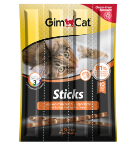 GimCat Sticks Deniz Tarağı TAHILSIZ Ödül Çubukları 4'lü 20 gr