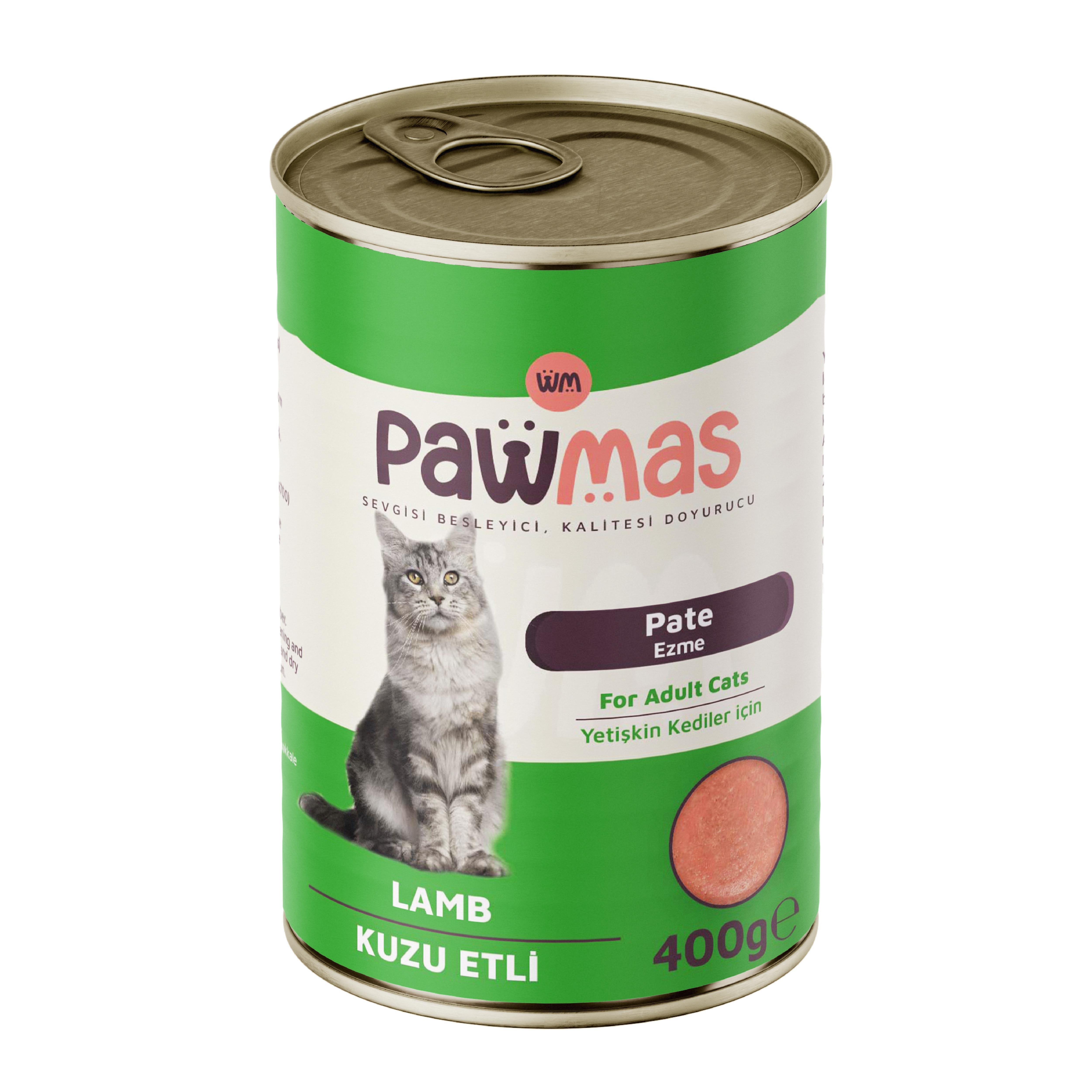 Pawmas Pate Kuzu Etli Yetişkin Kedi Konservesi 400 gr