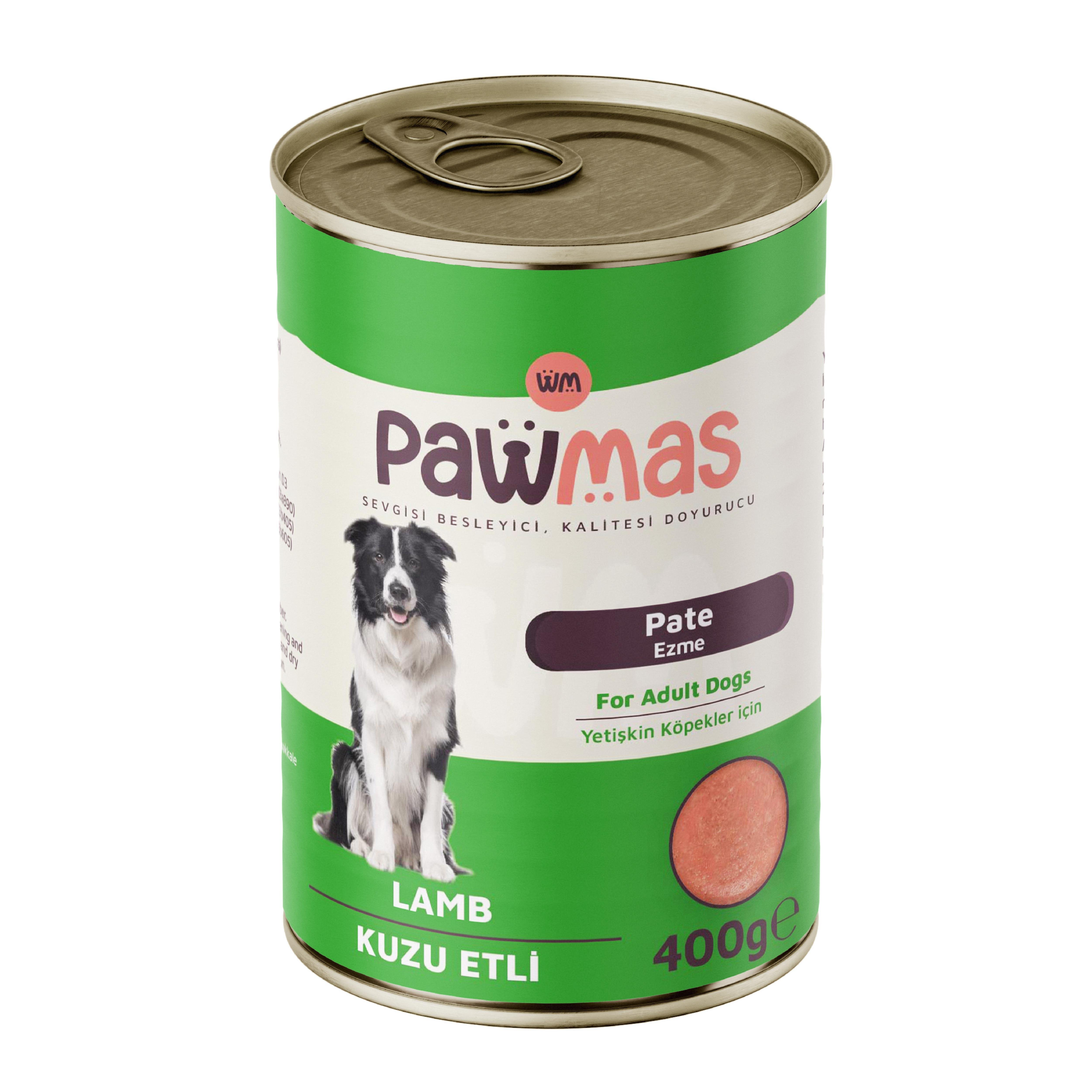 Pawmas Pate Kuzu Etli Yetişkin Köpek Konservesi 400 gr