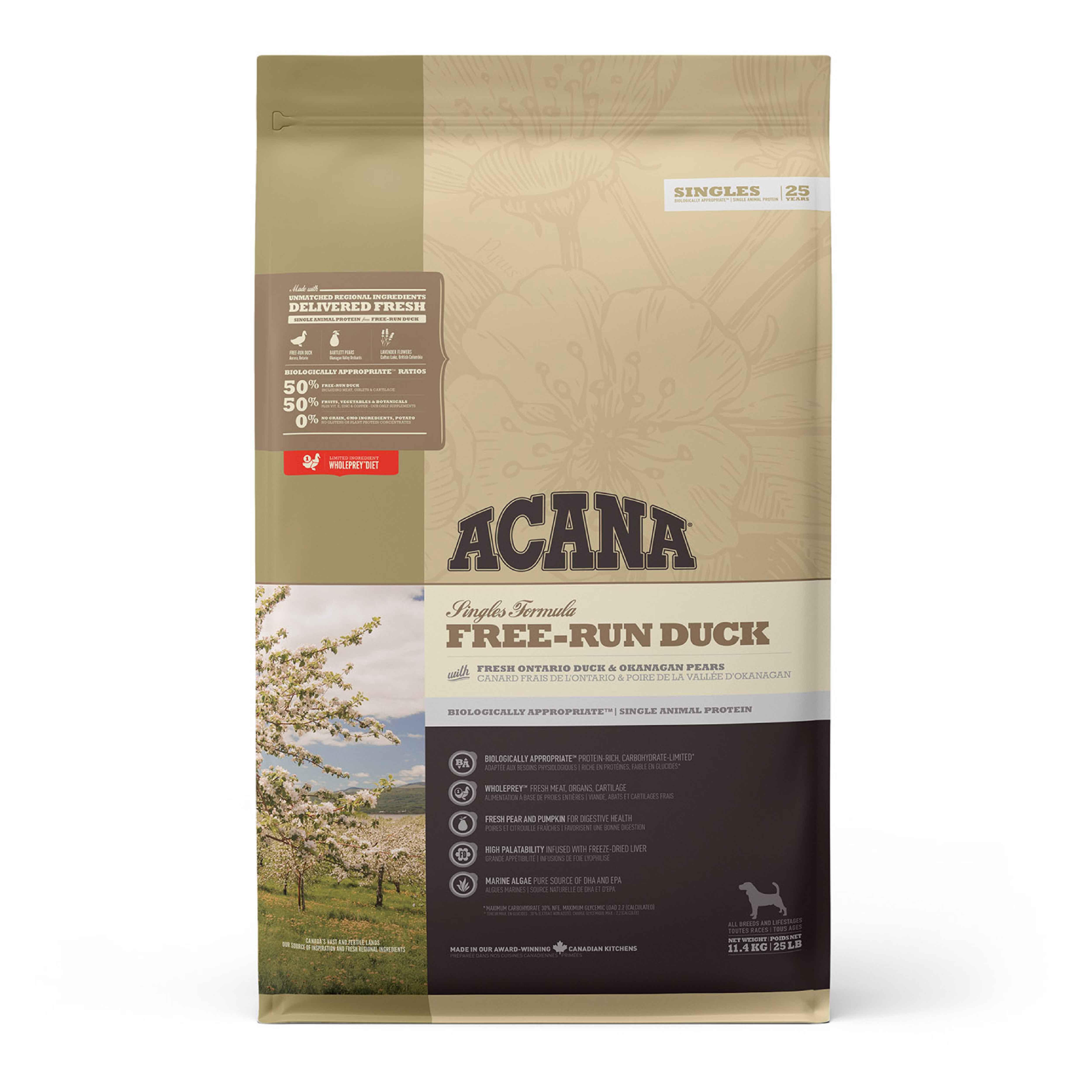 ACANA Singles  Free-Run Duck Köpek Maması 11.4 Kg