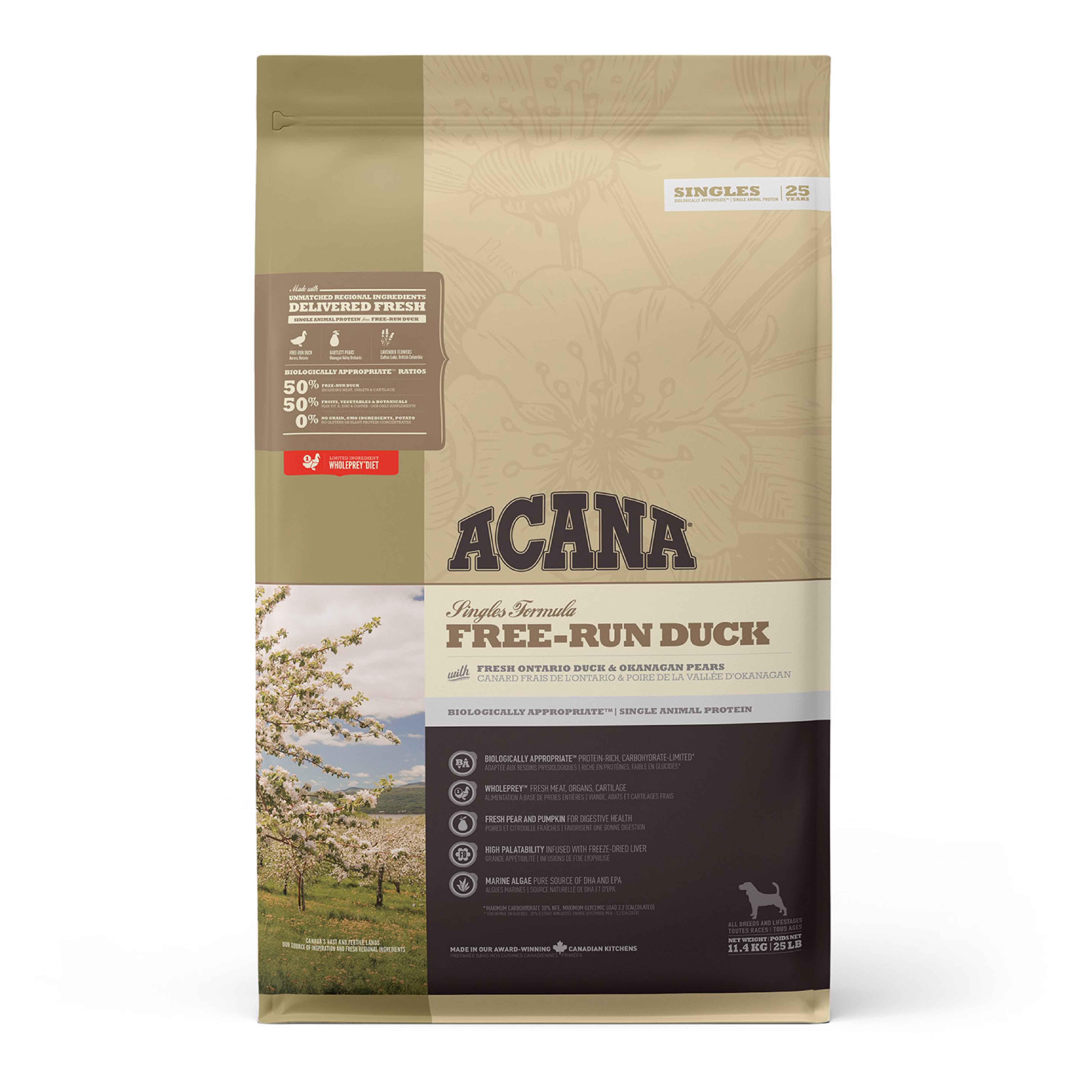 ACANA Singles  Free-Run Duck Köpek Maması 11.4 Kg