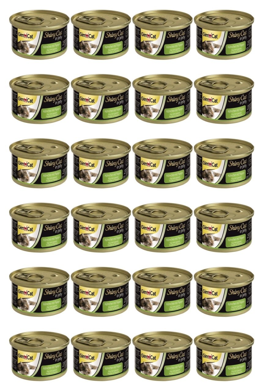 GimCat Shinycat Tavuklu Papayalı Kedi Konserve Maması  70 Gr x 24 Adet