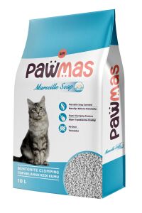 Pawmas Marsilya Sabunu Kokulu Bentonit Kedi Kumu 10 Lt
