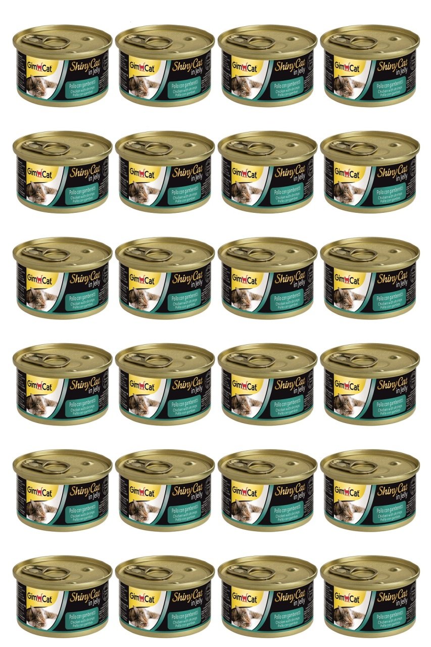 GimCat Shinycat  Tavuklu Karidesli Konserve Kedi Maması 70 Gr x 24 Adet