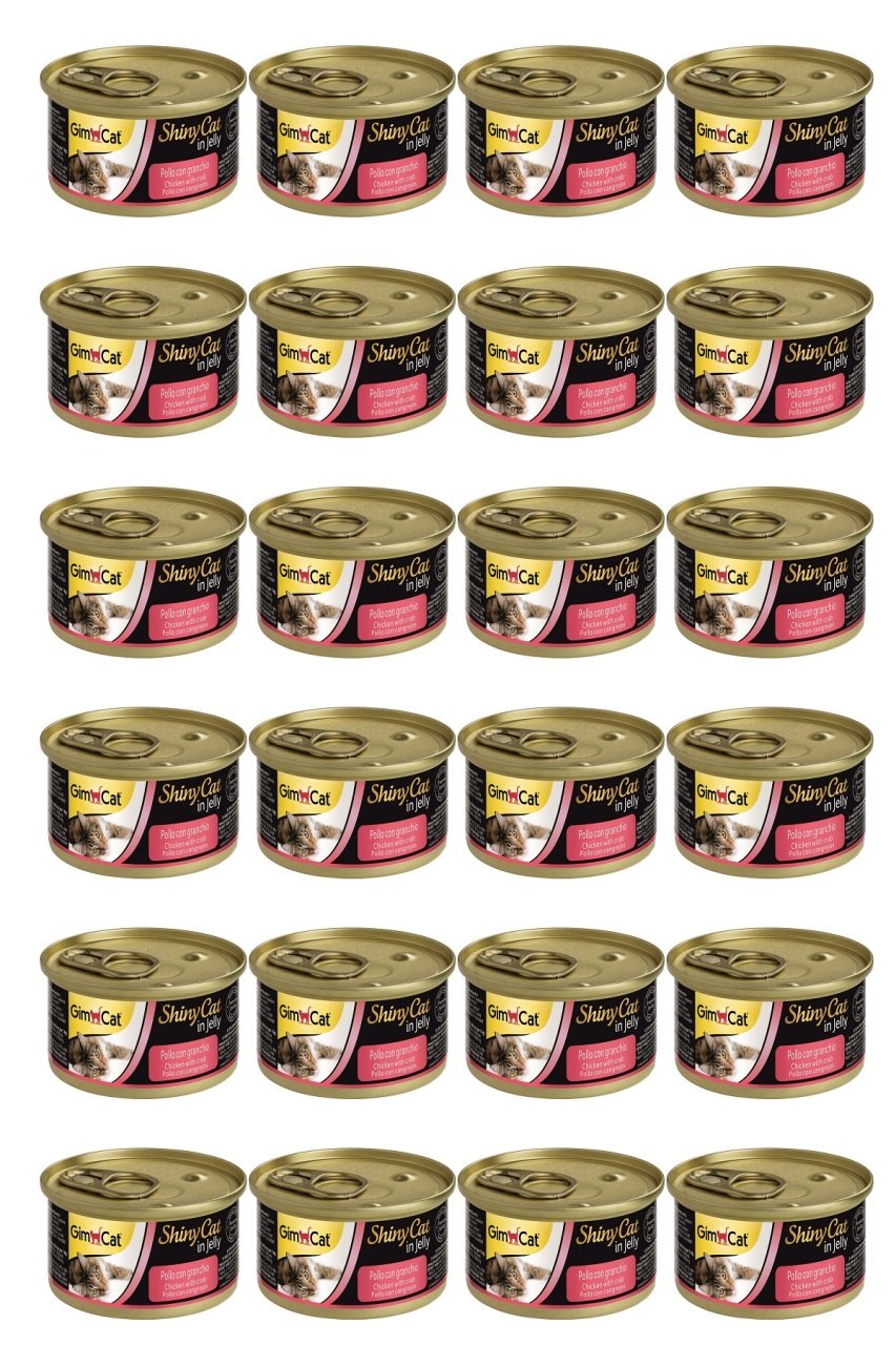 GimCat Shinycat  Tavuklu Yengeçli Konserve Kedi Maması 70 Gr x 24 Adet