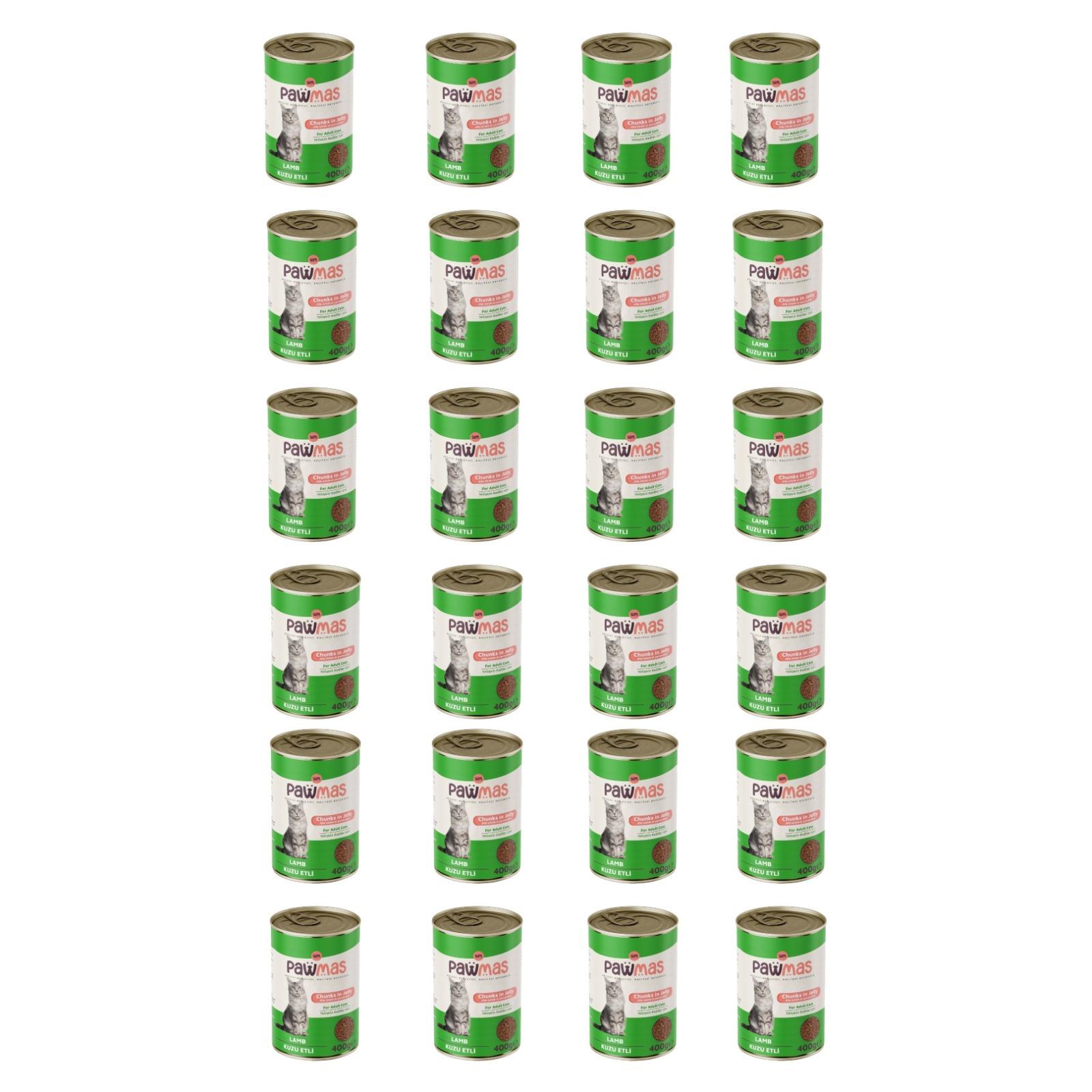 Pawmas kuzu etli yetişkin kedi konservesi 400 gr x 24adet