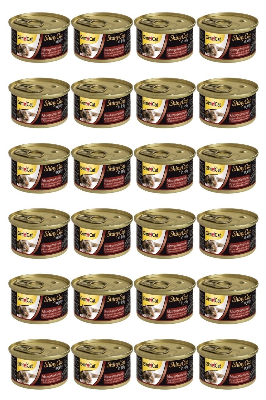 GimCat Shinycat  Tavuklu Karides Malt Konserve Kedi Maması 70 Gr x 24 Adet