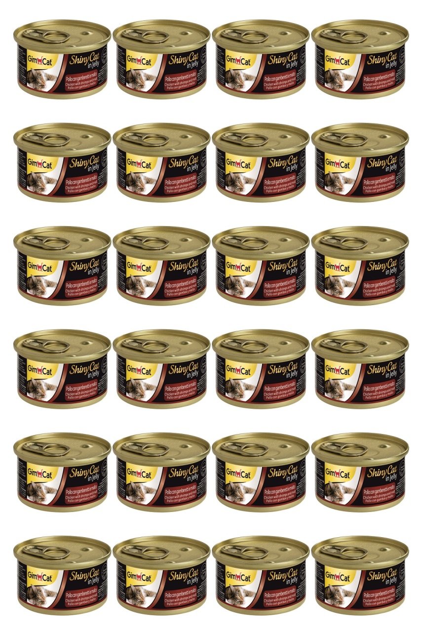 GimCat Shinycat  Tavuklu Karides Malt Konserve Kedi Maması 70 Gr x 24 Adet