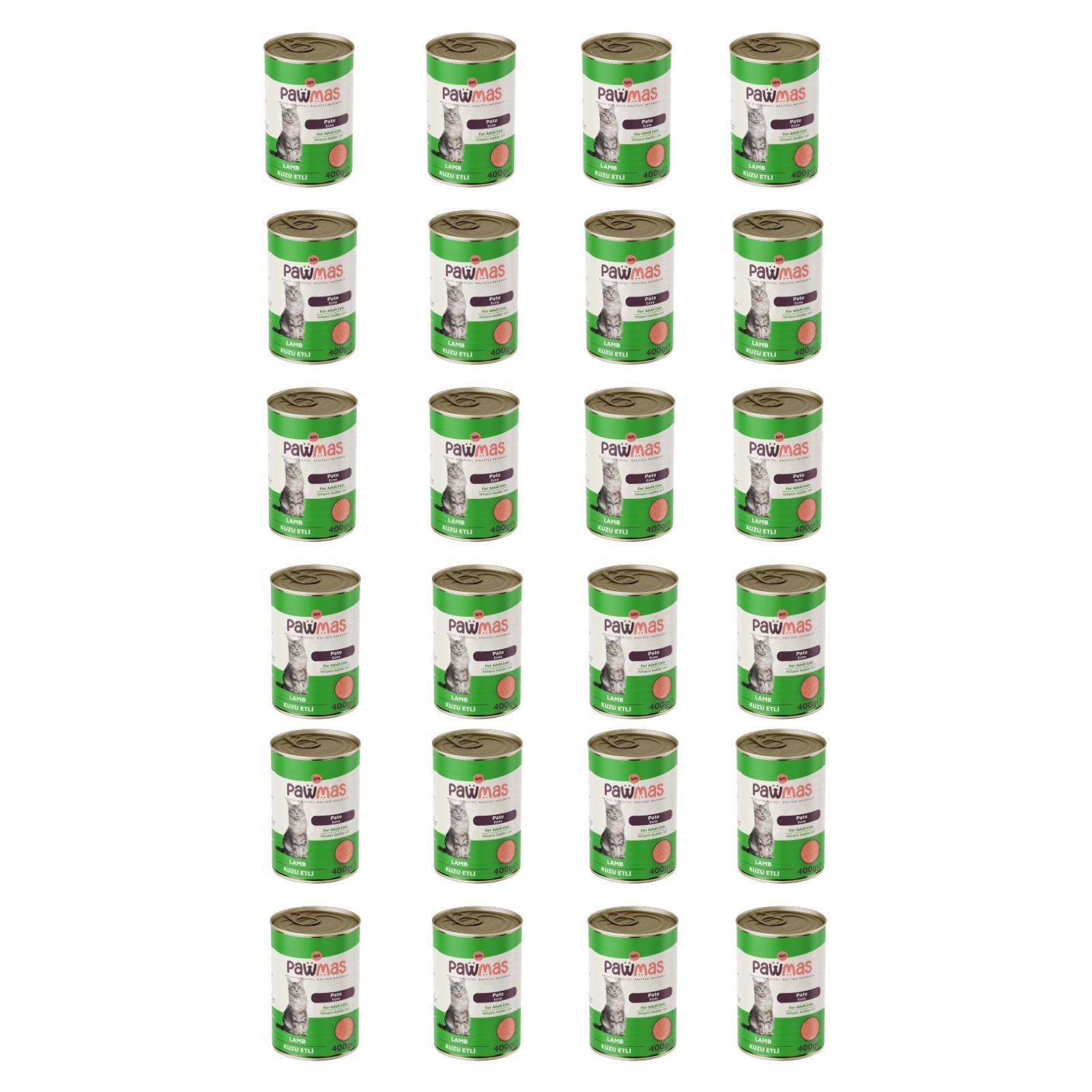 Pawmas pate kuzu etli yetişkin kedi konservesi 400 gr x 24adet