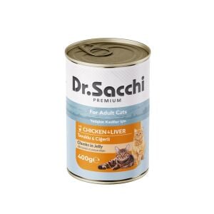 Dr.Sacchi Konserve Kedi Tavuklu Ciğerli 400gr