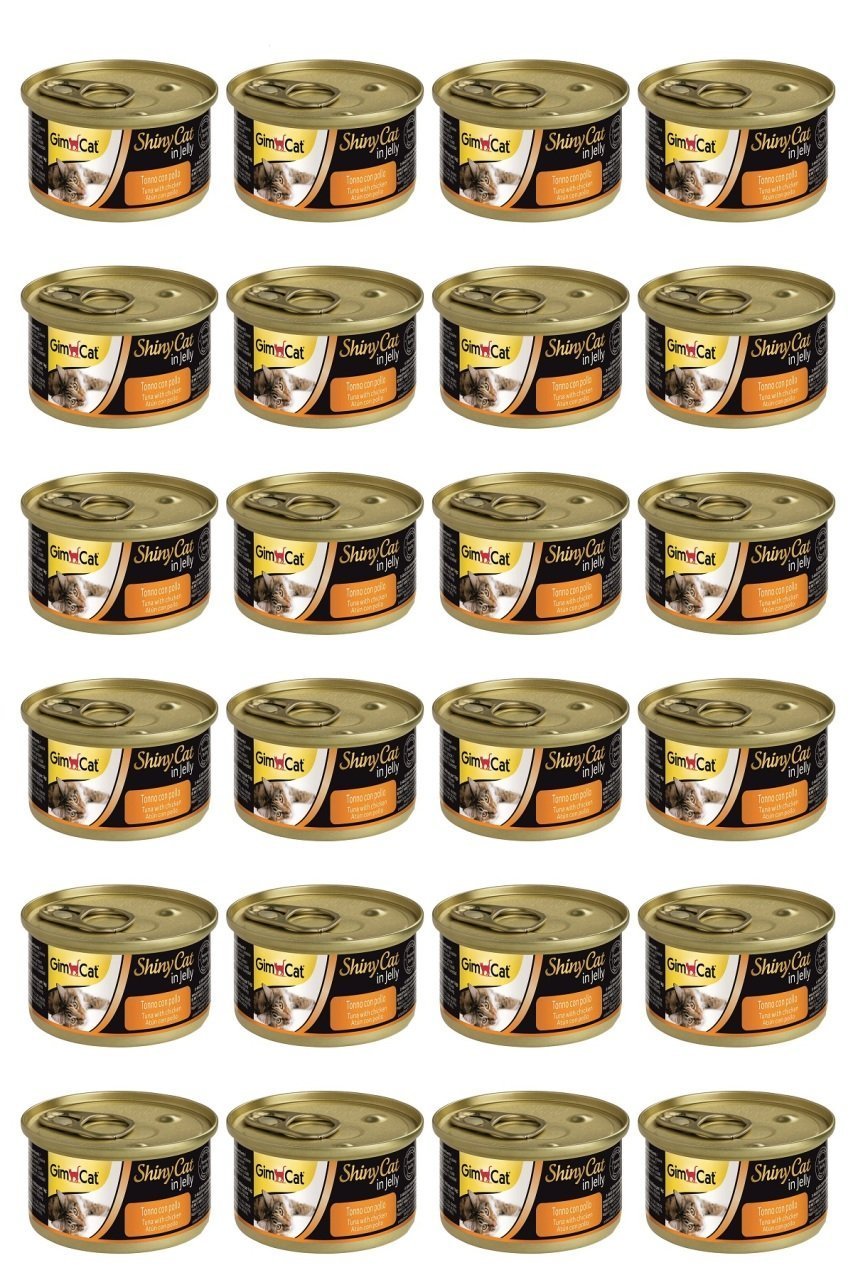 GimCat Shinycat Konserve Kedi Maması - Tuna Balıklı Tavuklu 70gr x 24 Adet