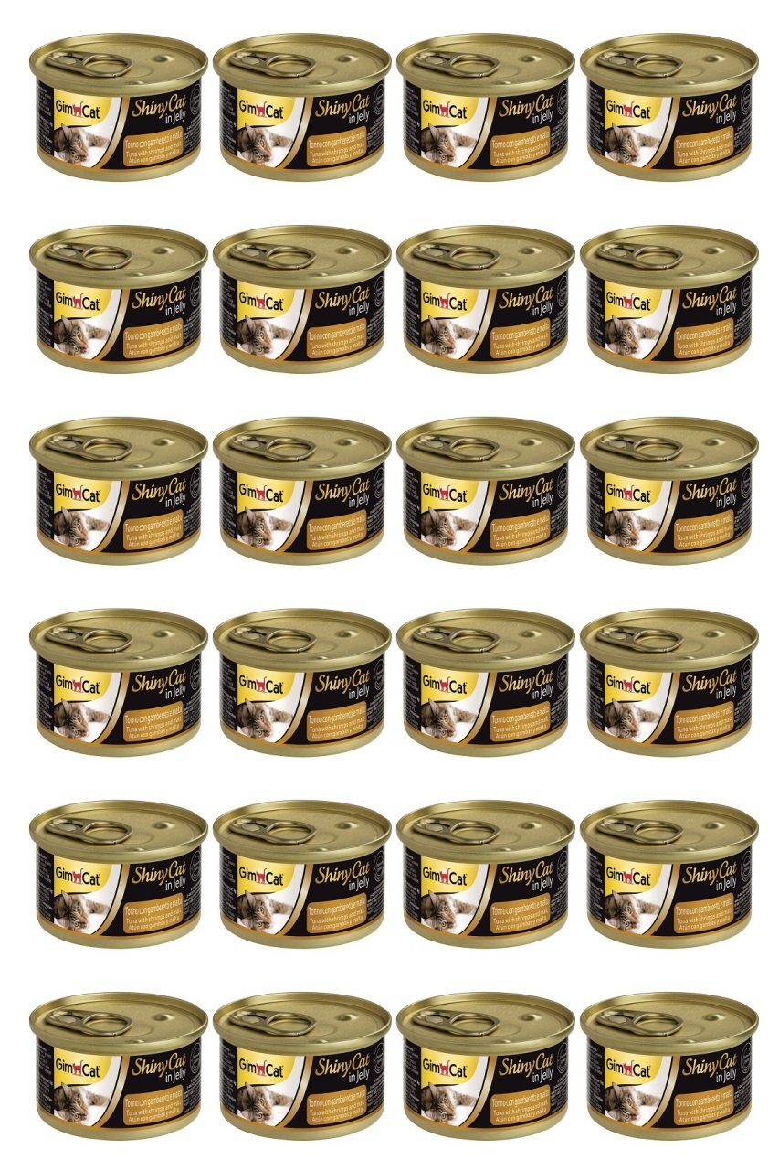 GimCat Shinycat Tuna Balıklı Karidesli Malt Konserve Kedi Maması 70 Gr x 24 Adet