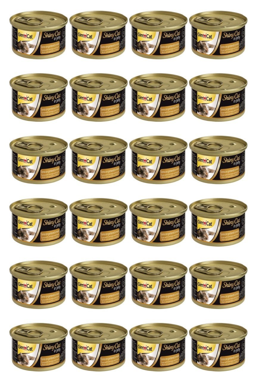 GimCat Shinycat Tuna Balıklı Karidesli Malt Konserve Kedi Maması 70 Gr x 24 Adet