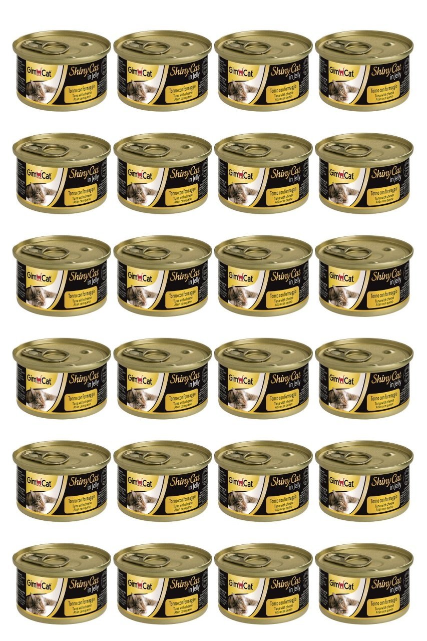GimCat Shinycat Tuna Balıklı Peynirli Konserve Kedi Maması 70 Gr x 24 Adet