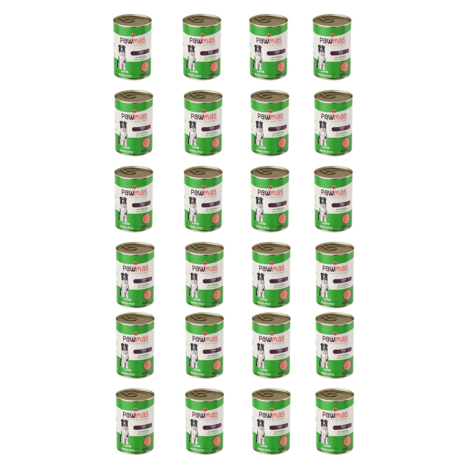 Pawmas pate kuzu etli yetişkin köpek konservesi 400 gr x 24adet