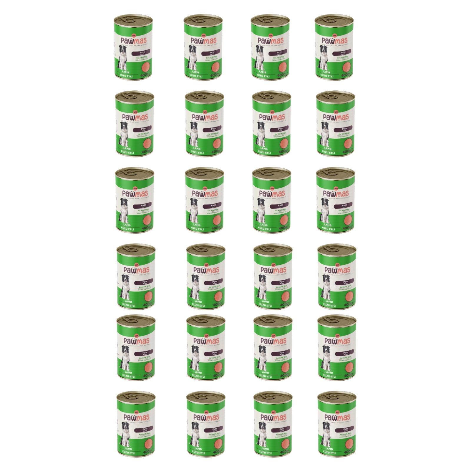 Pawmas pate kuzu etli yetişkin köpek konservesi 400 gr x 24adet