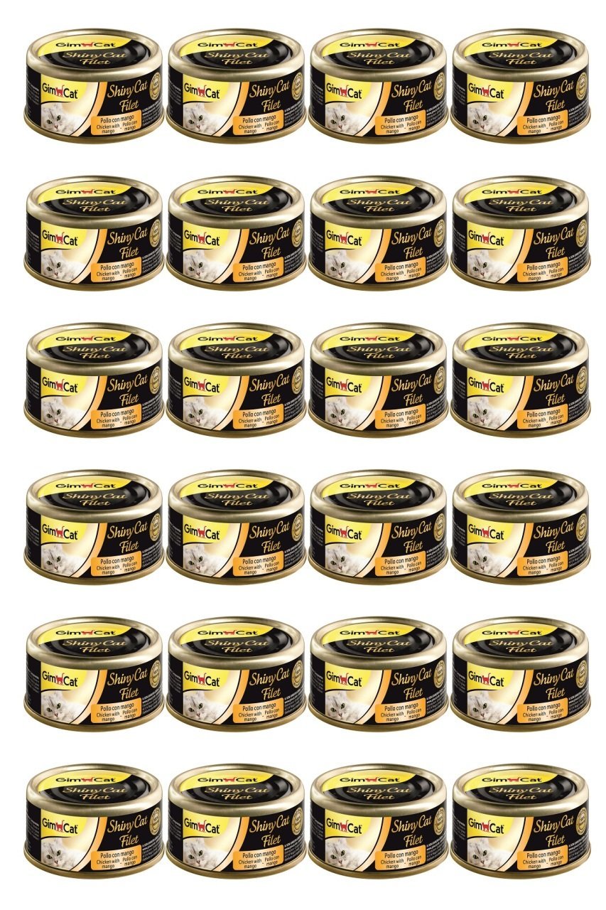 GimCat Shinycat Fileto Tavuk Mango Kedi Konserve Maması 70 Gr x 24 Adet