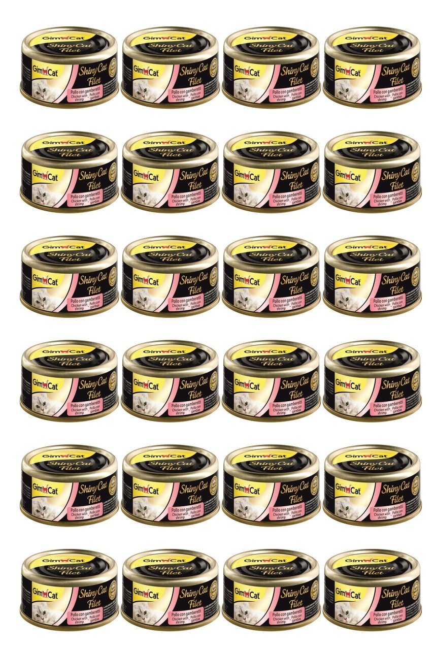 GimCat Shinycat Fileto Tavuk Karides Kedi Maması 70 Gr x 24 Adet