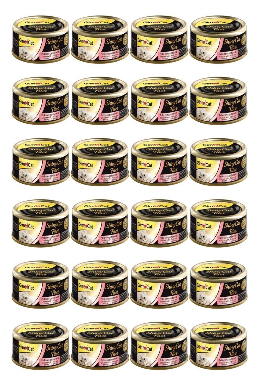 GimCat Shinycat Fileto Tavuk Karides Kedi Maması 70 Gr x 24 Adet