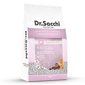 Dr.Sacchi Bebek Pudrası Kokulu Bentonit Kedi Kumu 10 LT