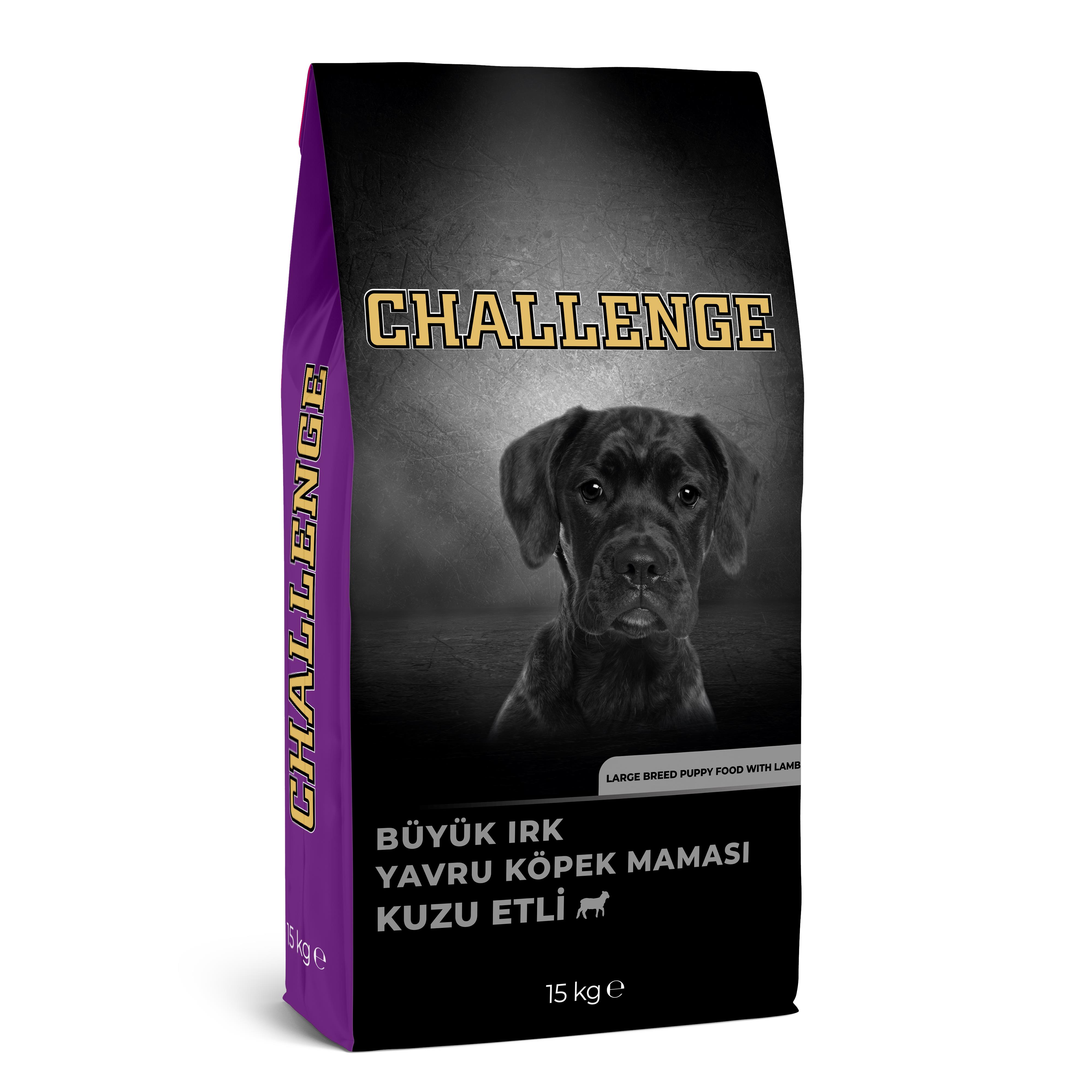 Challenge Kuzu Etli Büyük Irk Yavru Köpek Maması 15 Kg