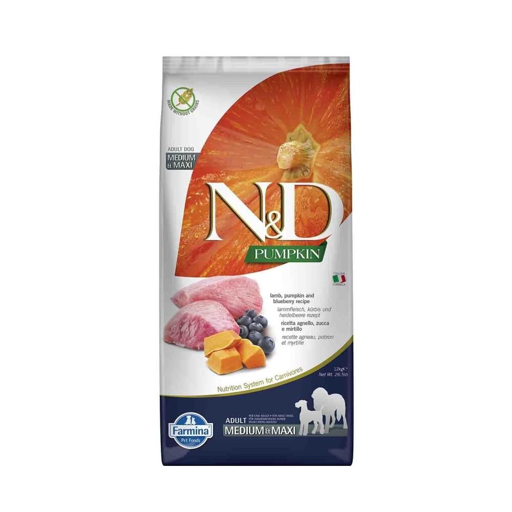 N&D Pumpkin Tahılsız Balkabaklı Kuzu Etli Yaban Mersinli 12 Kg