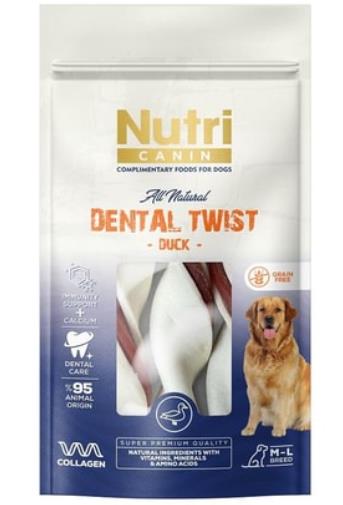 Nutri Canin Dental Twist Ördekli Köpek Ödülü S/M 80 Gr