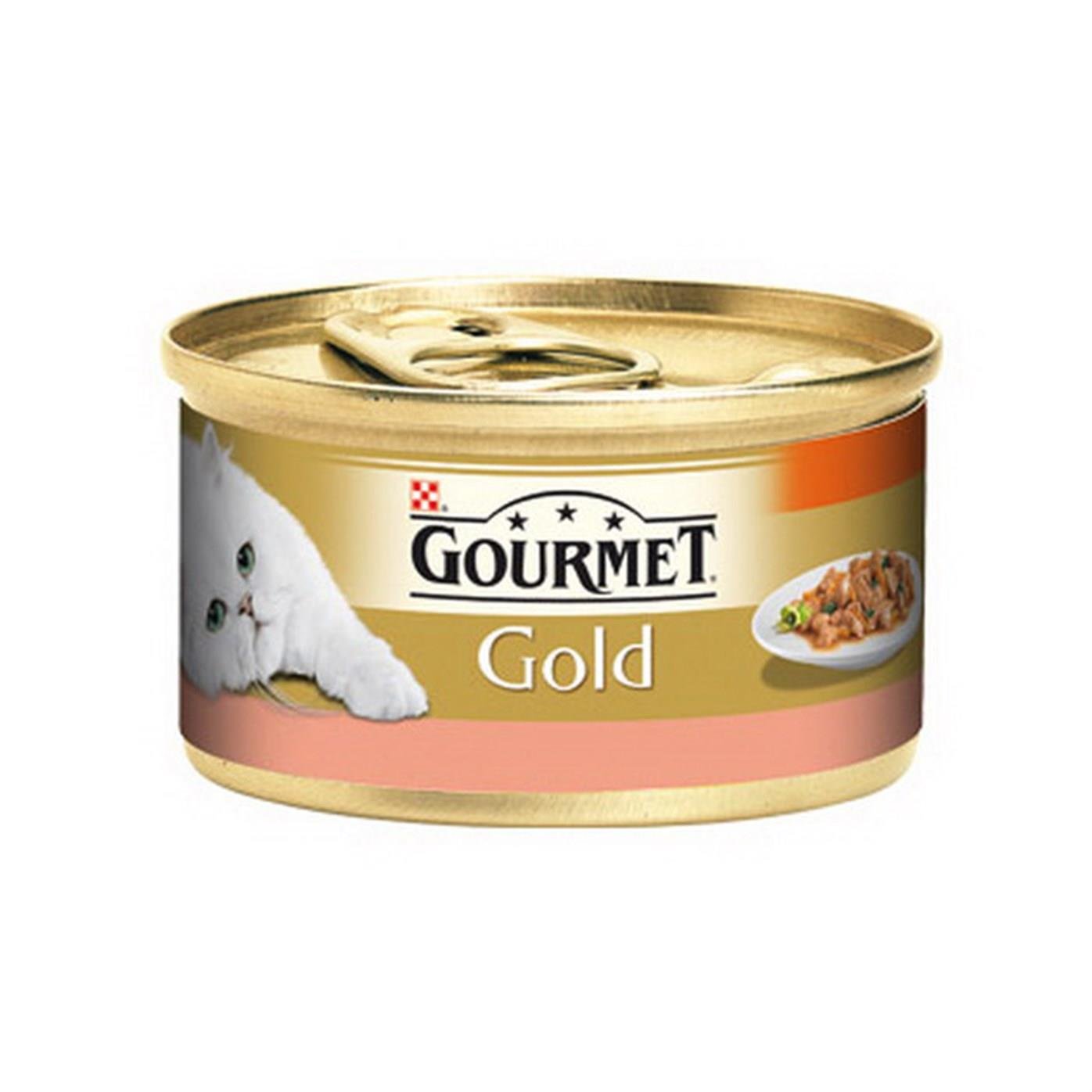 Gourmet Gold Alabalıklı ve Sebzeli Yetişkin Kedi Konservesi 85 Gr