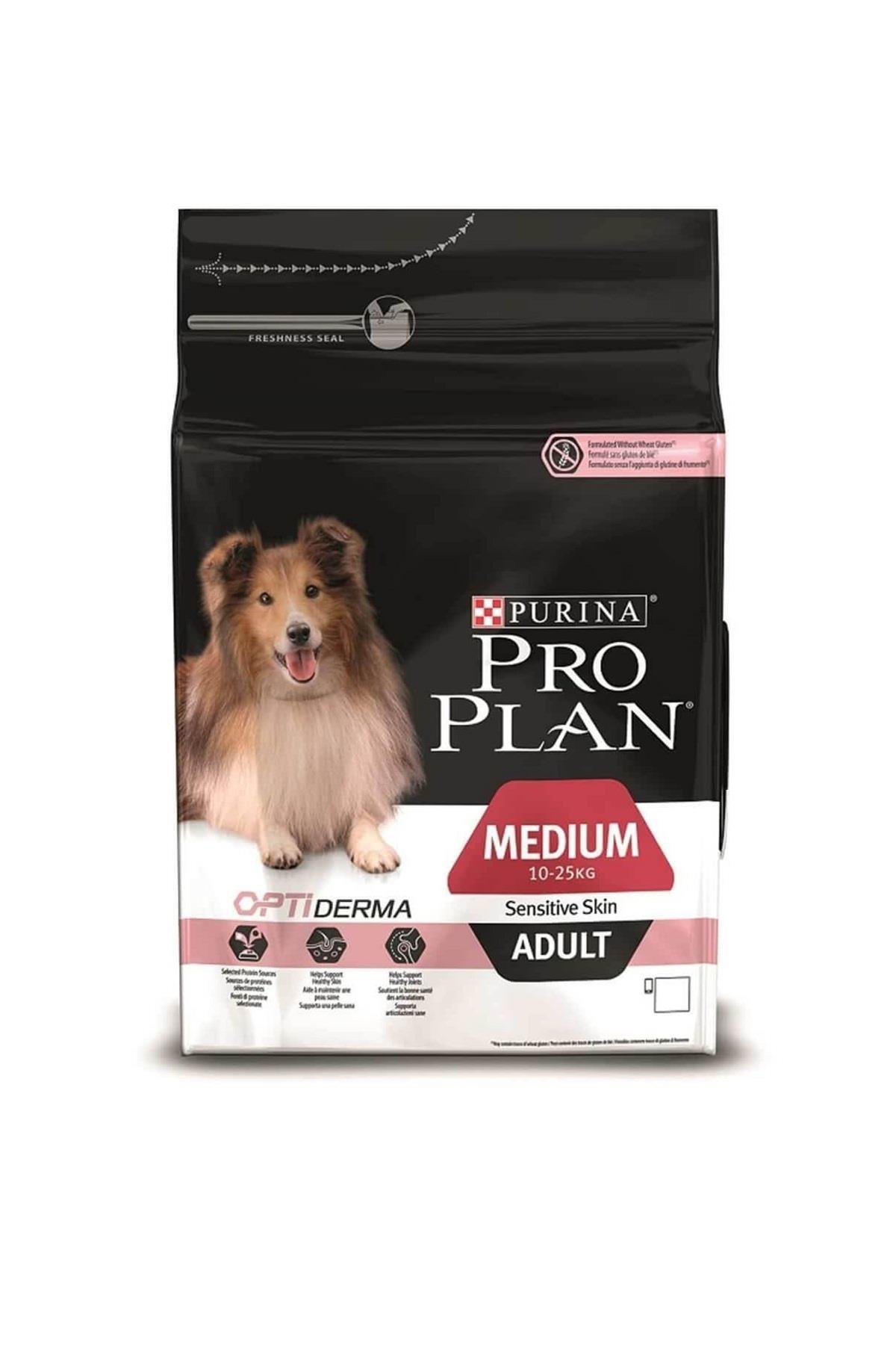 Pro Plan Opti Derma Adult Sensitive Somonlu Orta Irk Yetişkin Köpek Maması 3 Kg