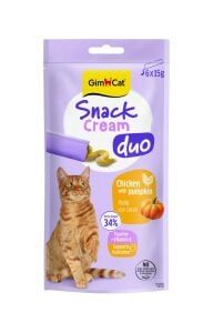 Gimcat Snack Cream Duo Tavuklu & Balkabaklı Kedi Ödülü 6x15gr