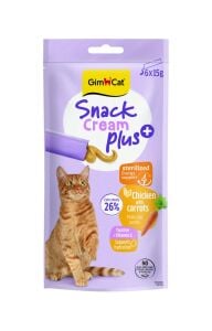 Gimcat Snack Cream Sterilised Tavuklu & Havuçlu Kedi Ödülü 6x15gr