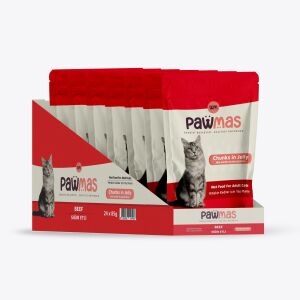 Pawmas Pouch Sığır Etli Yetişkin Kedi Yaş Maması 85 Gr x24 Adet