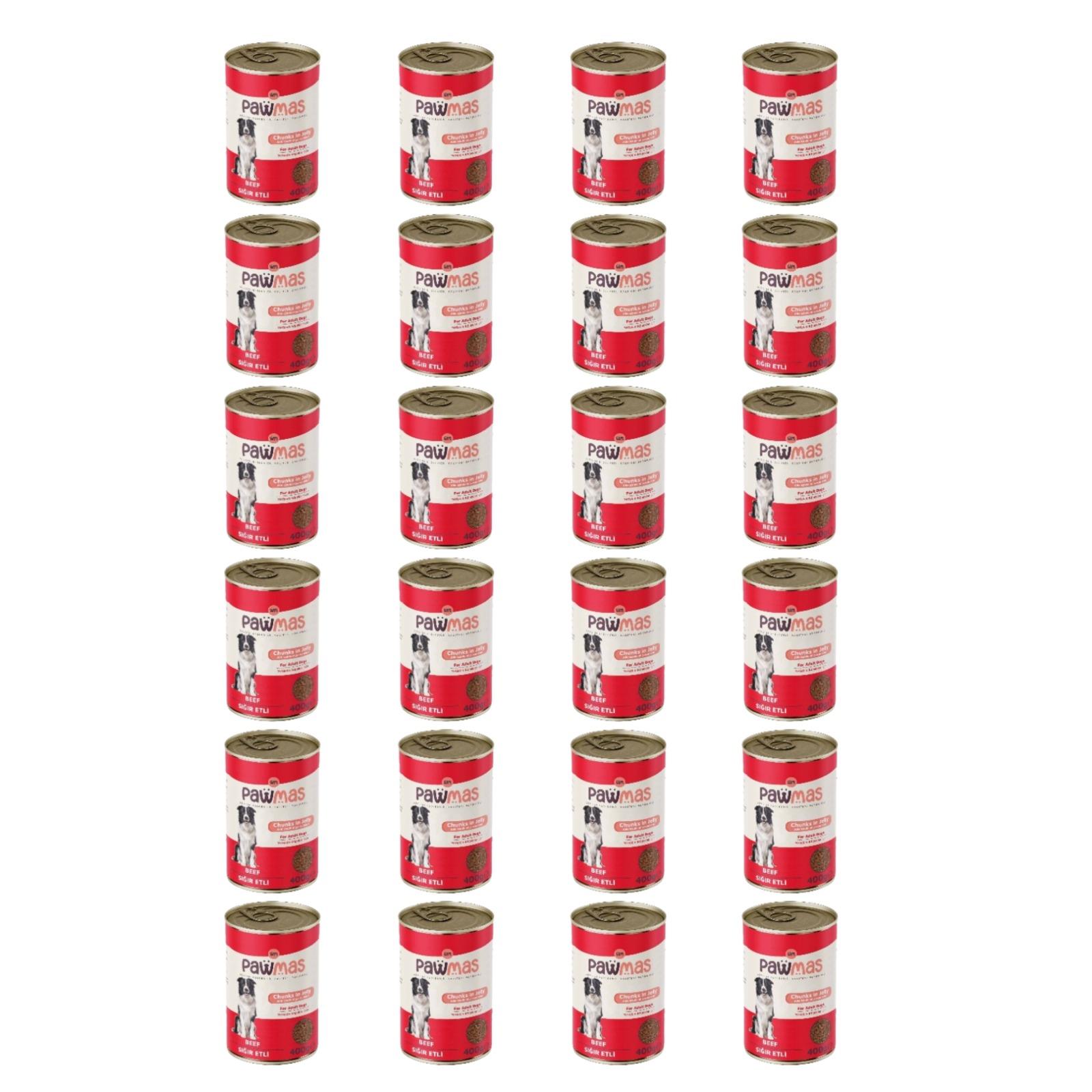 Pawmas Sığır Etli Yetişkin Köpek Konservesi 400 grx24 adet