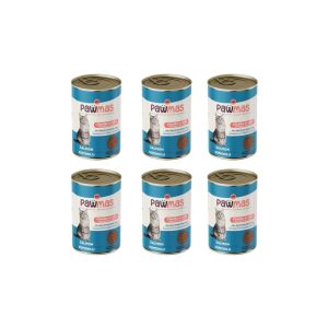 Pawmas Somonlu Kısırlaştırılmış Yetişkin Kedi Konservesi 400 grX6Adet