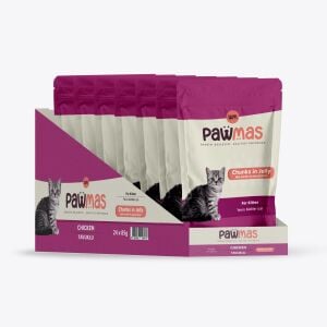 Pawmas Pouch Tavuklu Yavru Kedi Yaş Mama 85GrX24AD