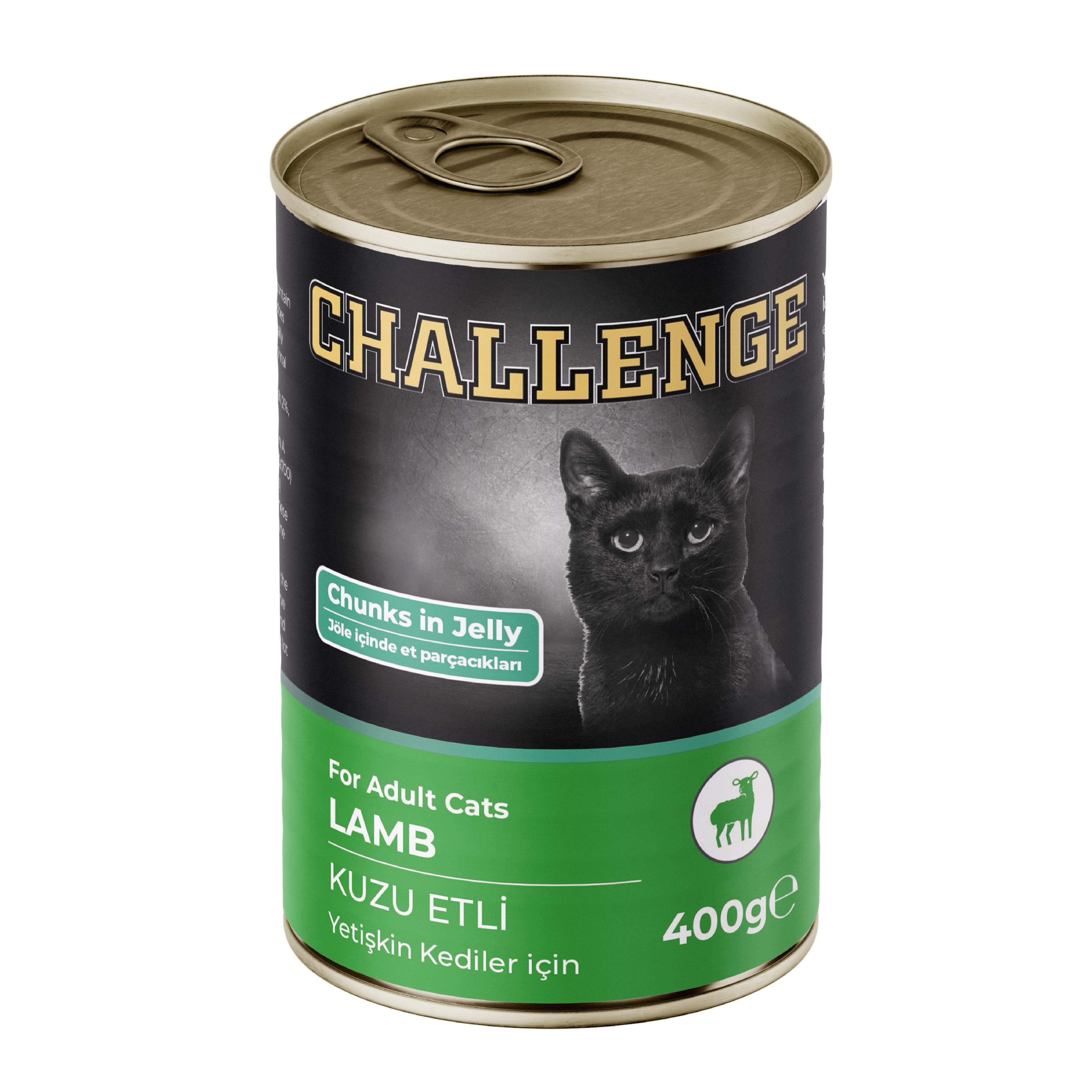 Challenge Kuzu Etli Yetişkin Kedi Konservesi 400 gr