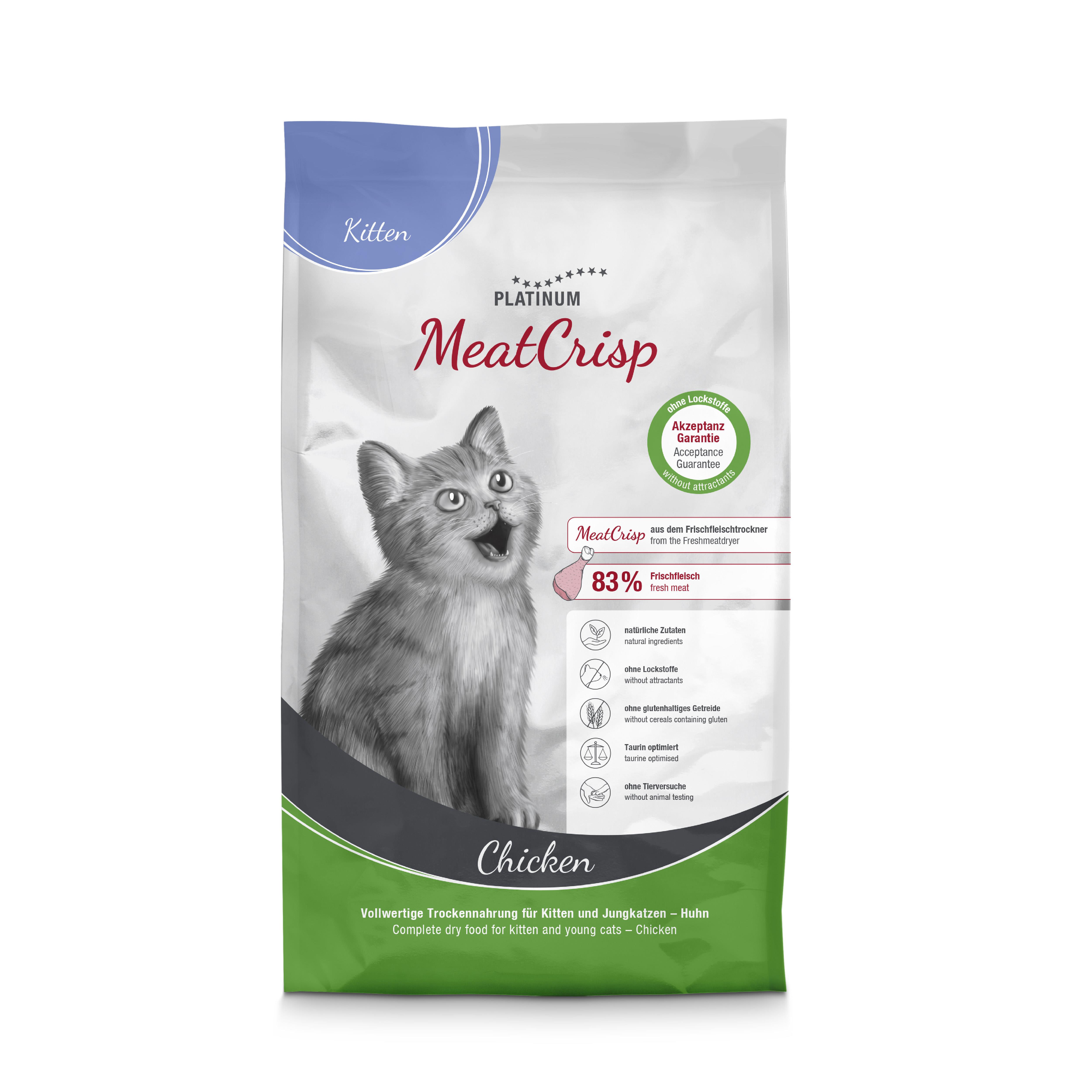 Platinum MeatCrisp Tavuklu Yavru Kedi Maması 1,5kg