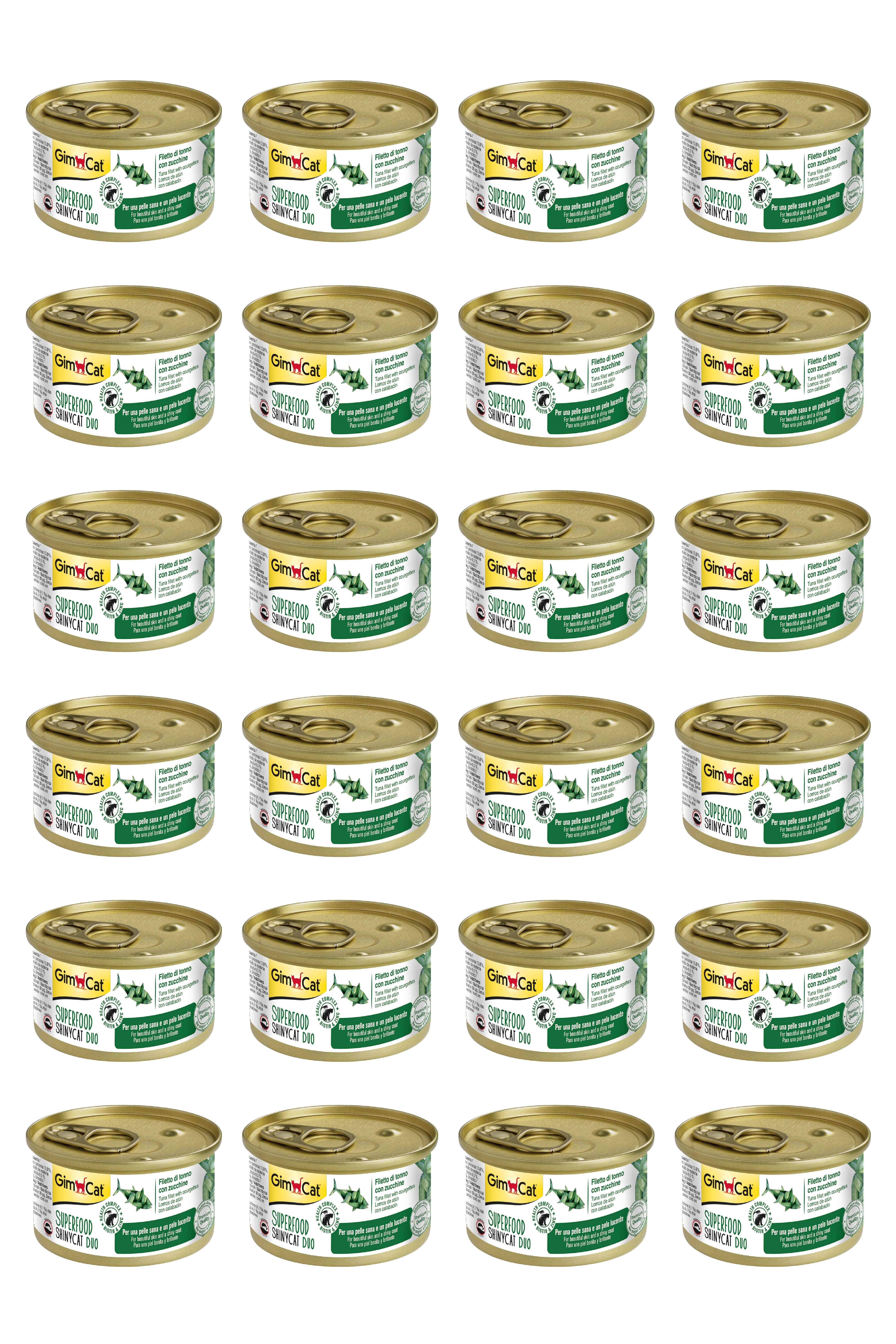 GimCat Shinycat SF Fileto Konserve Kedi Maması - Tuna Balıklı Kabaklı 70grX24Ad