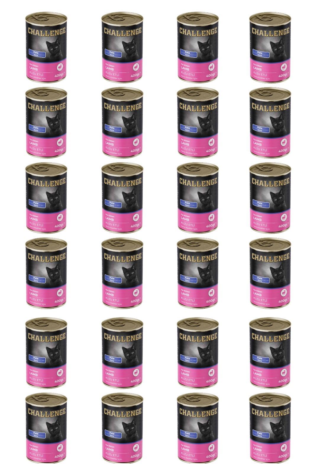 Challenge pate kuzu etli yavru kedi konservesi 400 gr x 24 adet