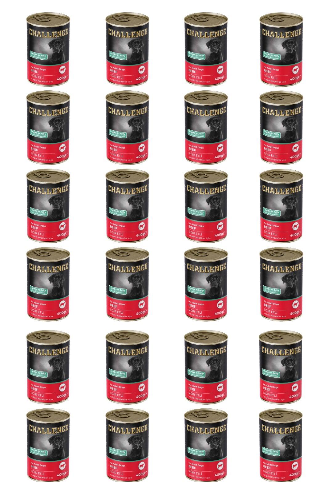Challenge sığır etli yetişkin köpek konservesi 400 gr x 24 adet