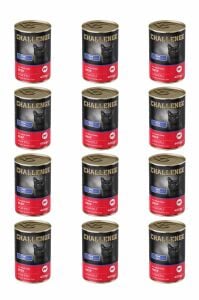 Challenge Pate Challenge Sığır Etli Yetişkin Kedi Konservesi 400 gr x 12 Adet