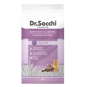 Dr.Sacchi Lavanta Kokulu Bentonit Kedi Kumu 10 Lt