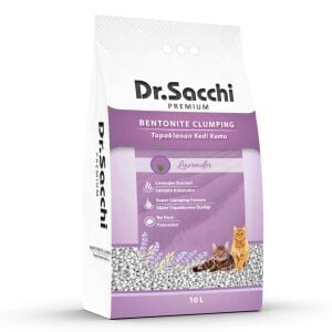 Dr.Sacchi Lavanta Kokulu Bentonit Kedi Kumu 10 Lt