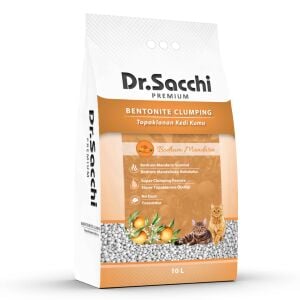 Dr.Sacchi Bodrum Mandalinası Kokulu Bentonit Kedi Kumu 10 Lt
