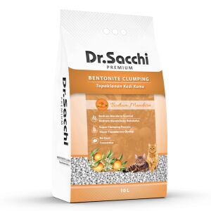 Dr.Sacchi Bodrum Mandalinası Kokulu Bentonit Kedi Kumu 10 Lt